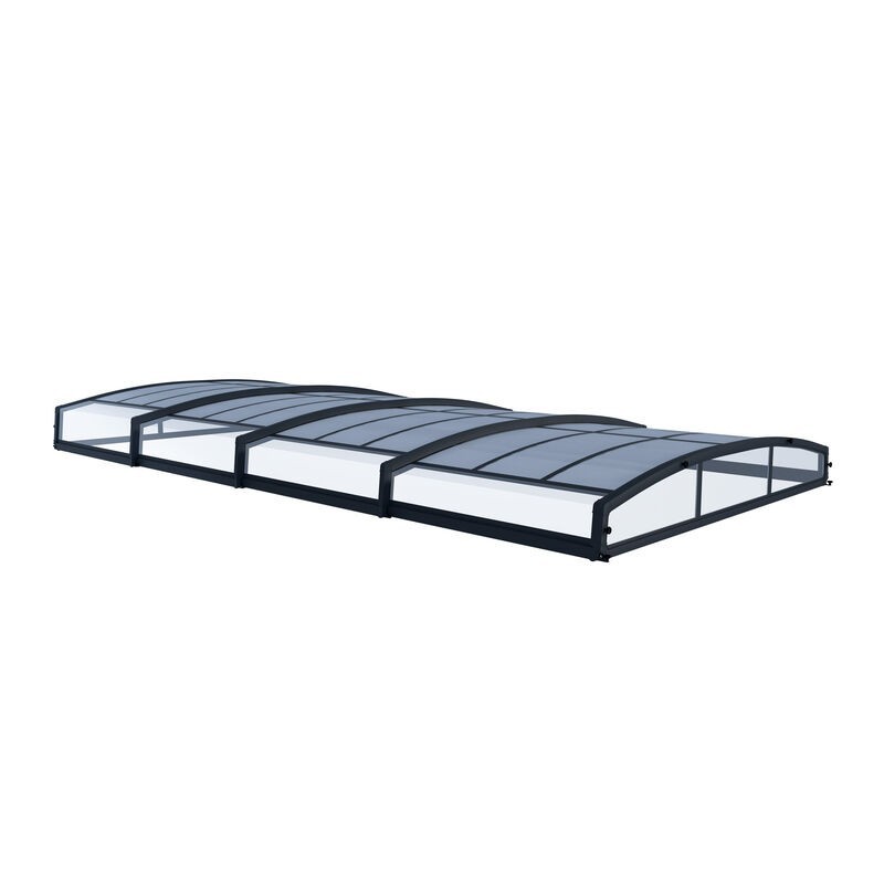 Canopia Majorca Abri de piscine télescopique en polycarbonate et aluminium 8x4 m