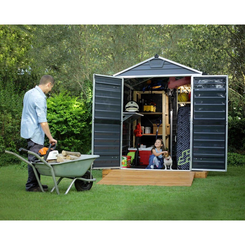 Canopia Skylight Abri de jardin en polycarbonate 229x185x217 cm Gris foncé