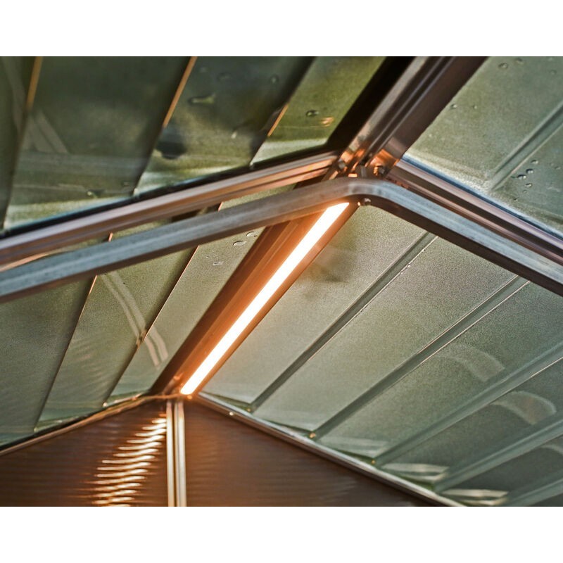 Canopia Abri de Jardin Rubicon en Polycarbonate Ultra Résistant 154X185X217 cm Gris Foncé