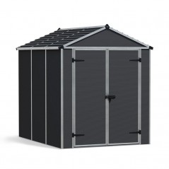 Canopia Abri de Jardin Rubicon en Polycarbonate Ultra Résistant 229X185X217 cm Gris Foncé