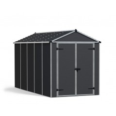 Canopia Abri de Jardin Rubicon en Polycarbonate Ultra Résistant 378X185X217 cm Gris Foncé