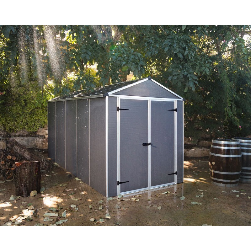 Canopia Rubicon Abri de jardin en polycarbonate ultra résistant 378x185x217 cm Gris foncé Canopia Rubicon Abri de jardin en polycarbonate ultra résistant 378x185x217 cm Gris foncé