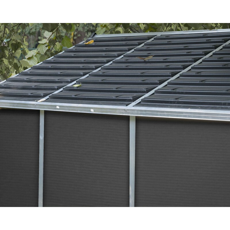Canopia Rubicon Abri de jardin en polycarbonate ultra résistant 229x237x235 cm Gris foncé Canopia Rubicon Abri de jardin en polycarbonate ultra résistant 229x237x235 cm Gris foncé