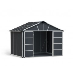 Canopia Yukon Abri de jardin en polycarbonate 271x332x252 cm Gris avec plancher inclus