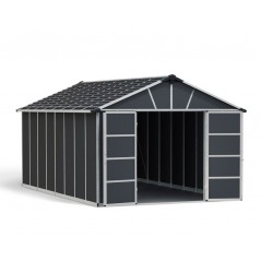 Canopia Yukon Polycarbonate Garden Shed 519x332x252 cm Grey with Floor Included