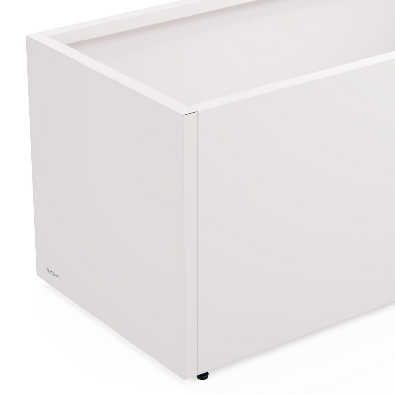 Jardinière Herstera PLANTER 50 en métal couleur blanc 100x50x50 cm