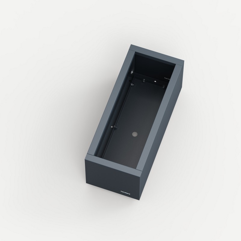 Jardinière Herstera PLANTER BALCONY en métal couleur anthracite 60x25x25 cm