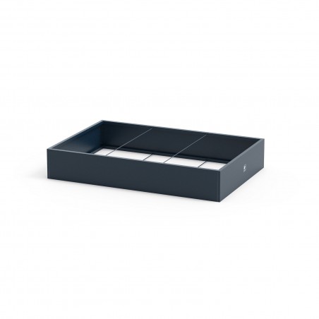 Jardinière basse Herstera PLANTER EDGE en métal couleur anthracite 150x100x25 cm