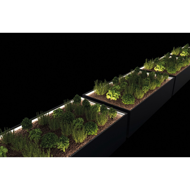 Herstera PLANTER EDGE Low Planter in Anthracite Metal 150x100x50 cm Herstera PLANTER EDGE Low Planter in Anthracite Metal 150x100x50 cm