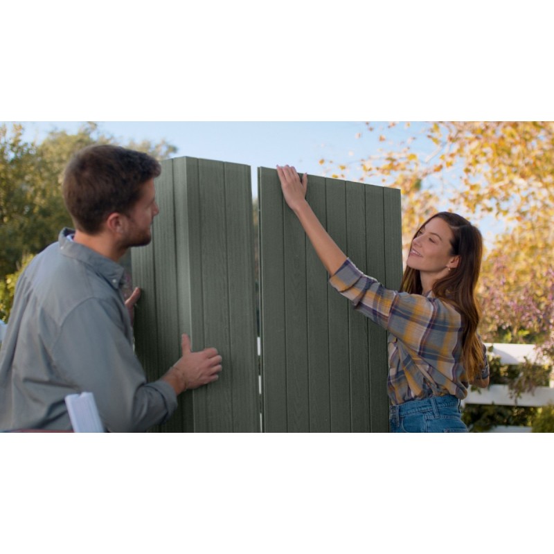 Keter Abri de Jardin en Résine DARWIN 6x8 Green avec Fenêtres Frontales