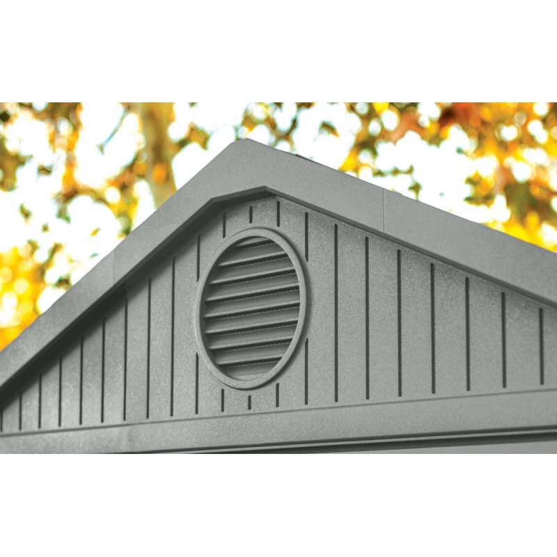 Keter Abri de Jardin en Résine DARWIN 6x8 Green avec Fenêtres Frontales