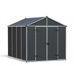 Canopia Rubicon Abri de jardin en polycarbonate ultra résistant 303x237x235 cm Gris foncé