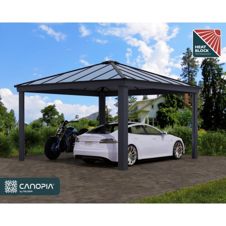 Abri de voiture Canopia Colorado en aluminium 4,3 X 4,3 m