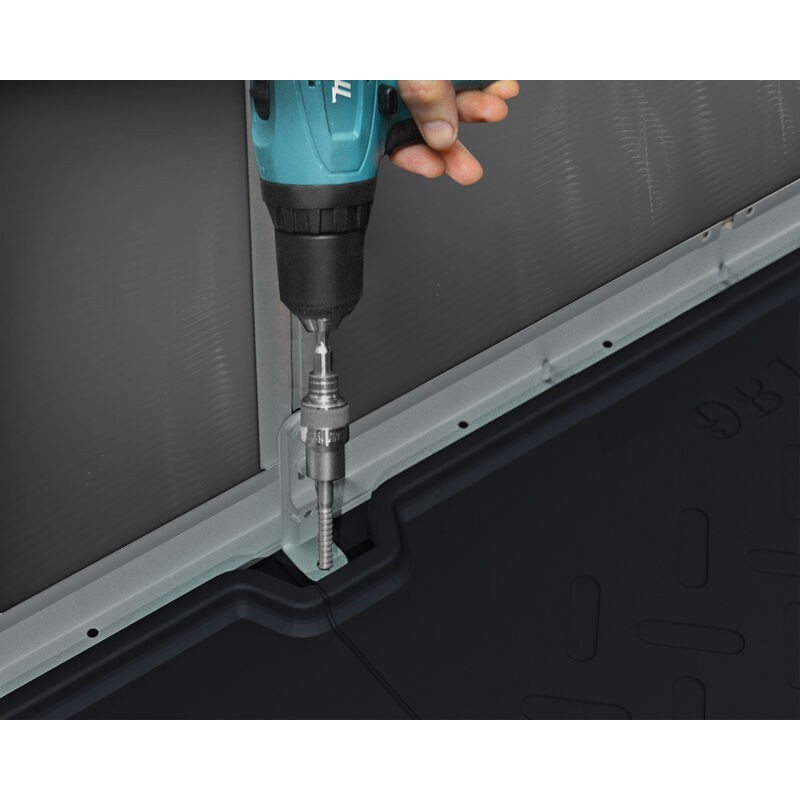 Abri de jardin Canopia Rubicon en polycarbonate ultra résistant 377x237x235 cm gris foncé