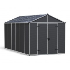 Canopia Rubicon Abri de jardin en polycarbonate ultra résistant 452x237x235 cm Gris foncé