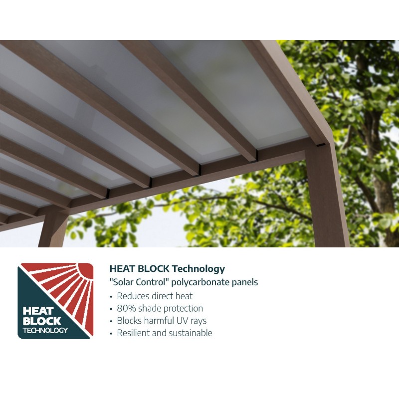 Canopia Helsinki pergola en bois de cèdre 3x6 m