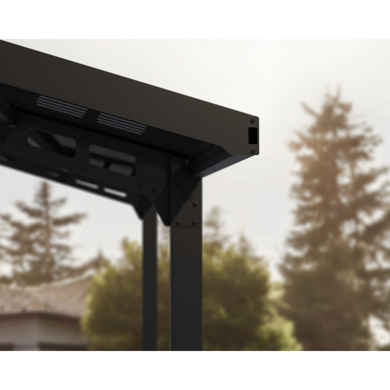 Canopia Sydney Carport doppio con tetto spiovente en aluminium 6x6 m Noir Canopia Sydney Carport doppio con tetto spiovente en aluminium 6x6 m Noir