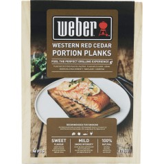 Pacific Red Cedar Smoking Blocks (4 pieces, 15x11x1.1 cm) Weber Ref. 17832