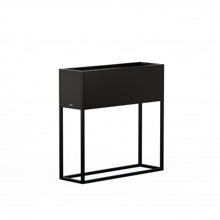 Jardinière Herstera PLANTER HUB en métal couleur anthracite 80x25x78 cm