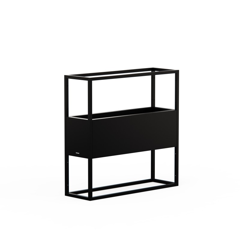 Jardinière Herstera PLANTER HUB en métal couleur noir 80x25x78 cm