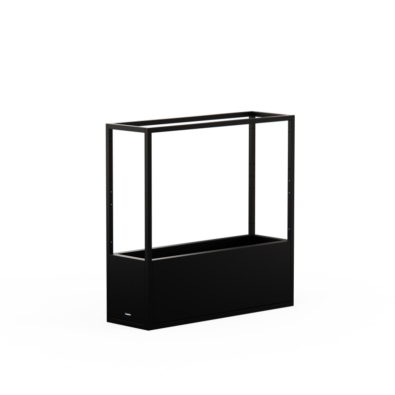 Jardinière Herstera PLANTER HUB en métal couleur noir 80x25x78 cm