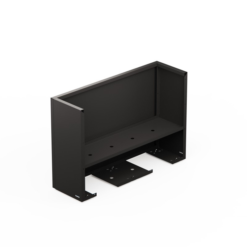 Jardinière haute Herstera DECO PLANTER DIVIDER 40 en Métal Noir et Bois 100x40x80 cm