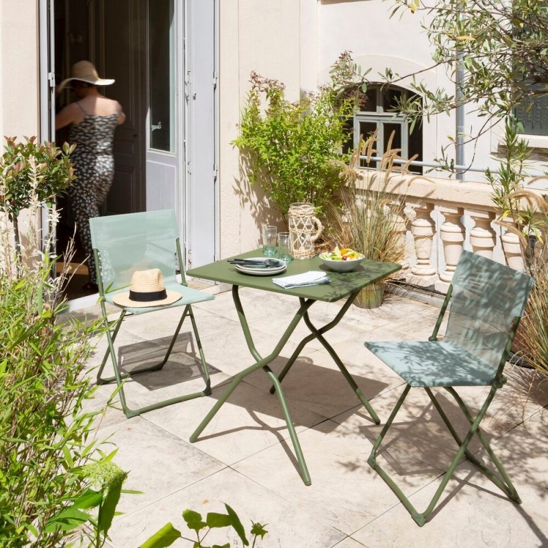 Table de jardin pliante BALCONY 70x70 cm LaFuma LFM5357 CB Moss/Moss