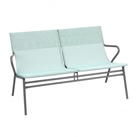 Banquette basse capitonnée VENCE LaFuma LFM5287 Mistral/Titane