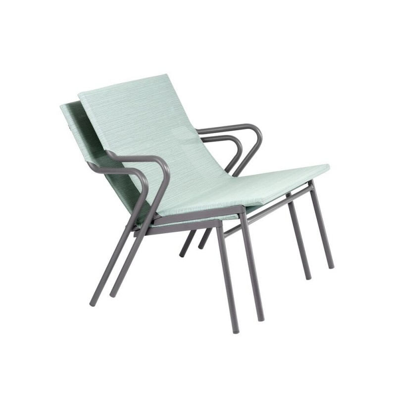 Fauteuil bas rembourré VENCE LaFuma LFM5274 Mistral/Titane