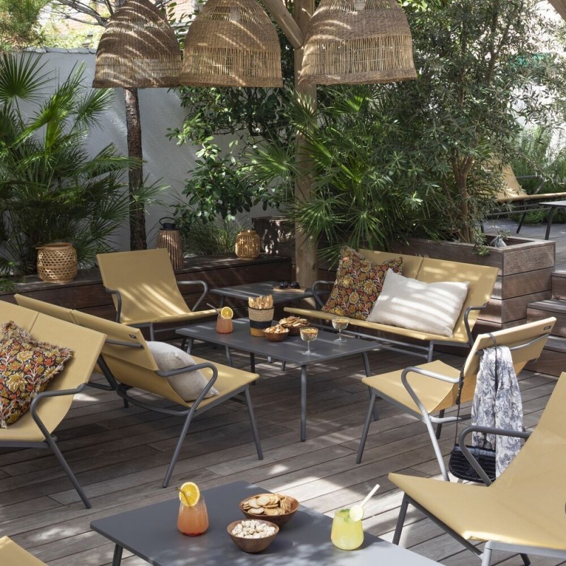 VENCE LaFuma LFM5281 Titane/Titane low rectangular coffee table VENCE LaFuma LFM5281 Titane/Titane low rectangular coffee table