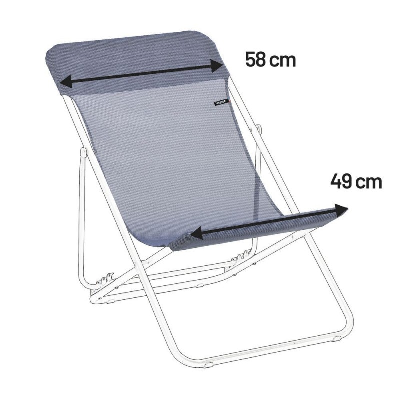 Toile de Rechange pour MAXI TRANSAT 62 cm LaFuma LFM2655 Océan II Toile de Rechange pour MAXI TRANSAT 62 cm LaFuma LFM2655 Océan II