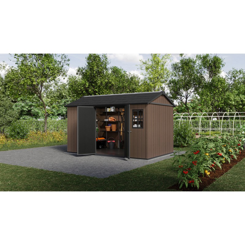 Keter Garden Shed in Resin NEWTON PLUS 1375 - Double Choice of Assembly Keter Garden Shed in Resin NEWTON PLUS 1375 - Double Choice of Assembly