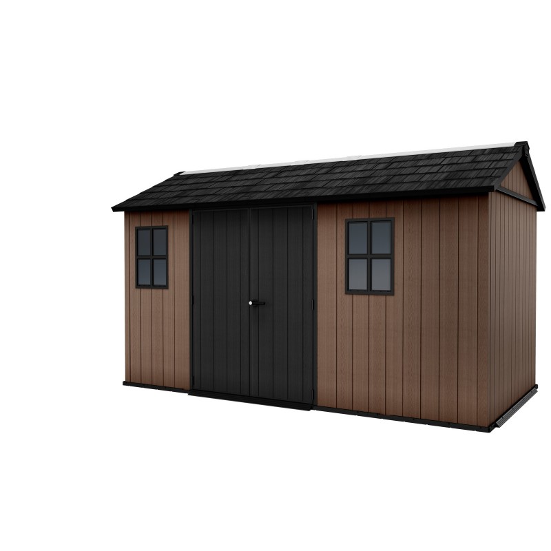 Abri de jardin Keter en résine NEWTON PLUS 7513 - Double choix de montage