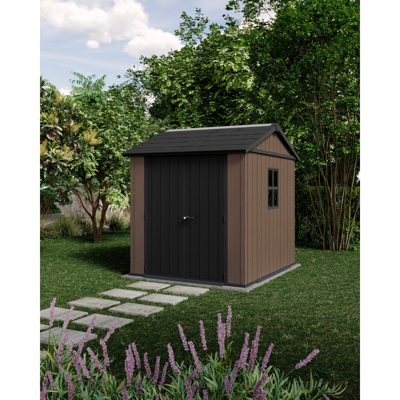 Keter Abri de Jardin en Résine NEWTON PLUS 757 avec double option de montage