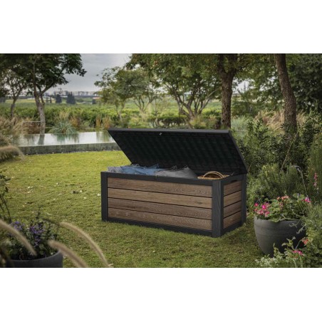 Keter Coffre en Résine SIGNATURE DECO BOX 150 NOYER