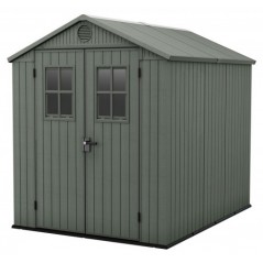 Keter Abri de Jardin en Résine DARWIN 6x8 Green avec Fenêtres Frontales