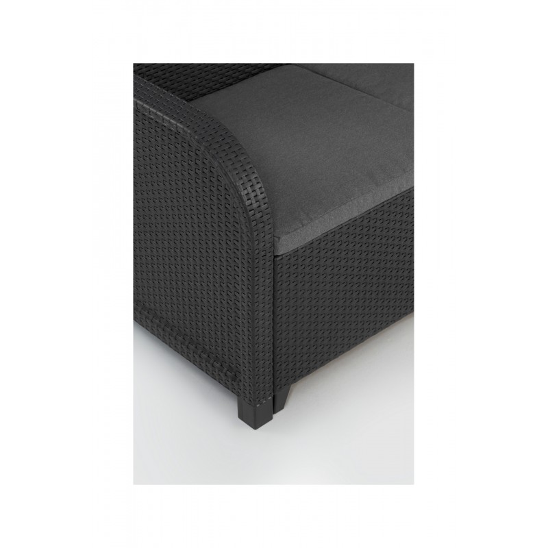 Keter Set 2 Armchairs + Sofa + Storage Table ROSALIE LOUNGE Anthracite Keter Set 2 Armchairs + Sofa + Storage Table ROSALIE LOUNGE Anthracite