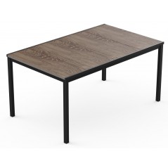 Keter Table PORTO 160 avec effet bois et structure graphite