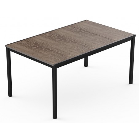 Keter Table PORTO 160 avec effet bois et structure graphite