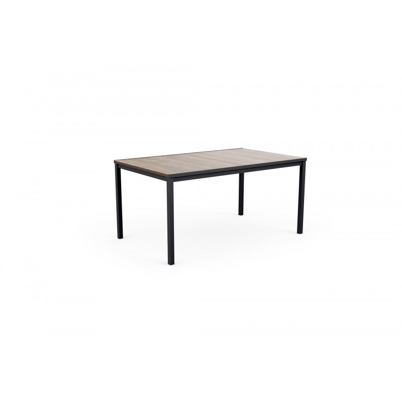 Keter Table PORTO 160 avec effet bois et structure graphite