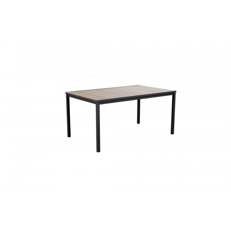 Keter Table PORTO 160 avec effet bois et structure graphite