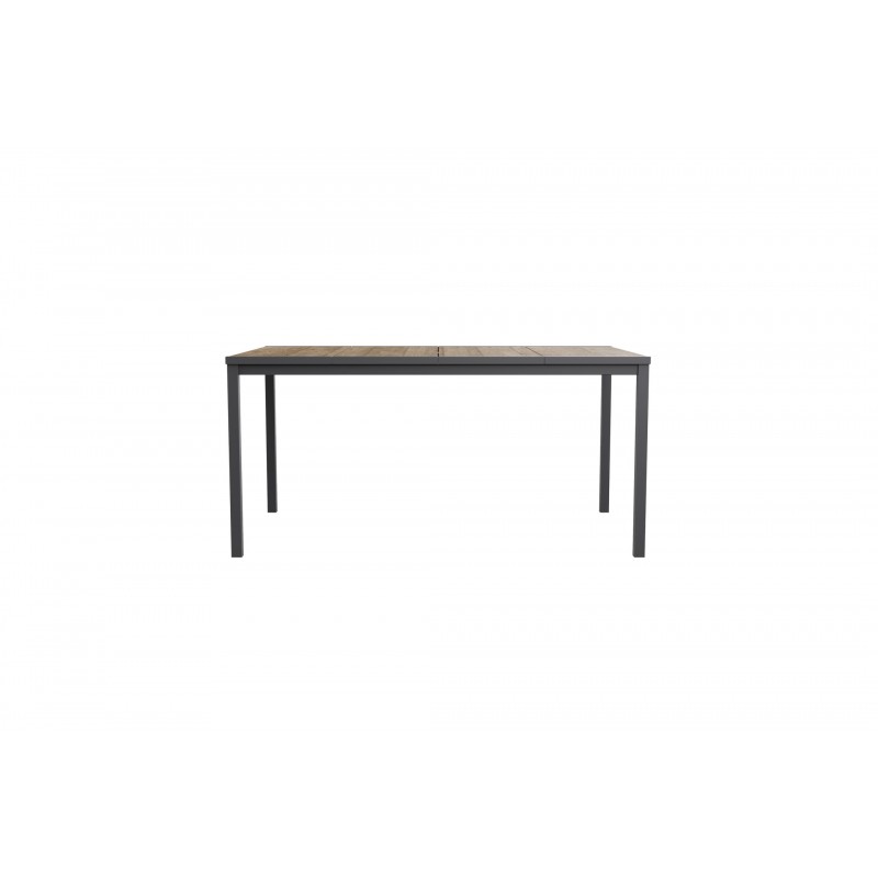 Keter Table PORTO 160 avec effet bois et structure graphite