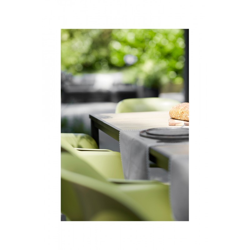 Keter Table PORTO 160 avec effet bois et structure graphite