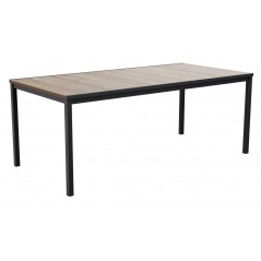Keter Table PORTO 200 avec effet bois et structure graphite