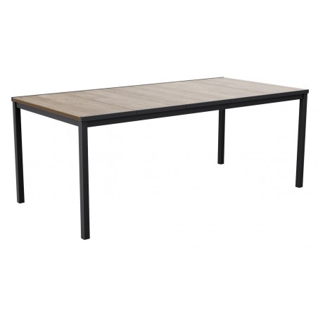 Keter Table PORTO 200 avec effet bois et structure graphite