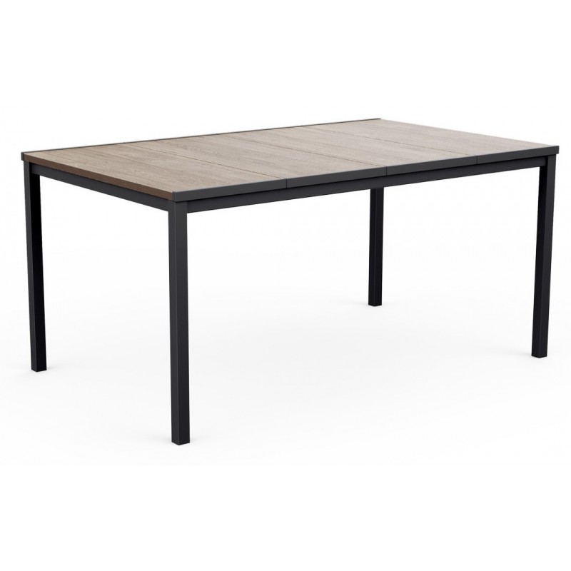 Keter Table PORTO 160 avec effet bois et structure graphite