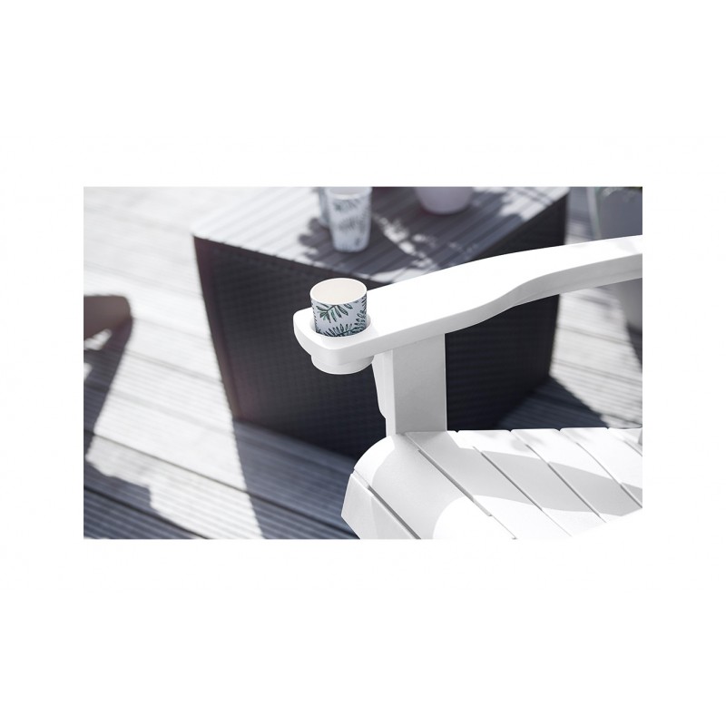 Keter ALPINE ADIRONDACK Chaise Blanc