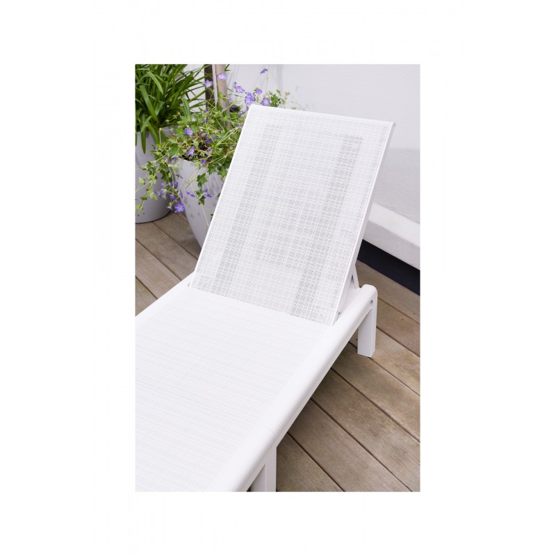 Keter Transat MALLORCA SUNLOUNGER Blanc