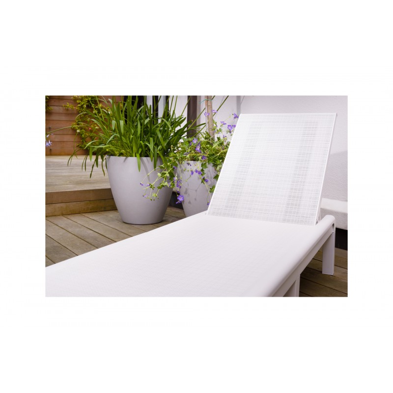 Keter Transat MALLORCA SUNLOUNGER Blanc