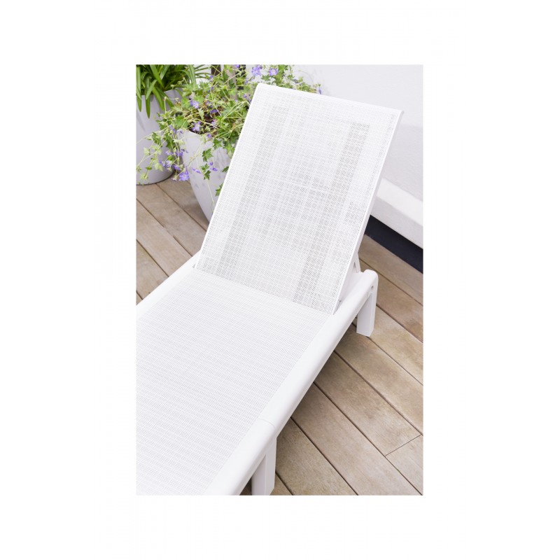 Keter Transat MALLORCA SUNLOUNGER Blanc